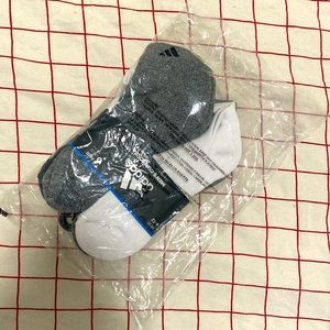NEW 6 pack Adidas ankle socks, men’s medium